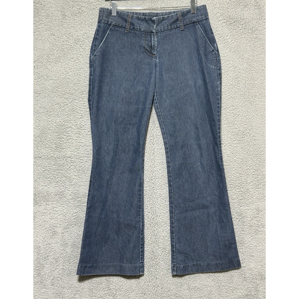 City Streets Stretchy Flare Leg Denim Blue Jeans 33X31 Bohemian Comfy Vintage